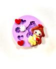 F1355 molde de silicone princesa bela confeitaria biscuit