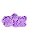 F1401 molde de silicone alienígena havaiano confeitaria biscuit