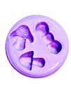 F1423 molde de silicone cogumelos e tronco bosque confeitaria biscuit