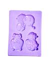 F1436 molde de silicone abelha morango urso confeitaria biscuit