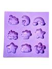 F1455 molde de silicone chuva de amor confeitaria biscuit