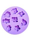 F1456 molde de silicone arco iris nuvem flor love diversos confeitaria biscuit
