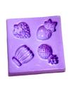 F1457 molde de silicone frutinhas confeitaria biscuit