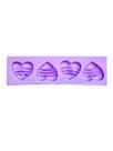 F1459 molde de silicone coração arco iris confeitaria biscuit