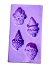 F1474 molde de silicone sorvete confeitaria biscuit