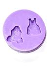 F1521 mini molde de silicone body e vestido confeitaria biscuit