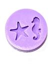 F1522 mini molde de silicone estrela do mar e cavalo marinho confeitaria biscuit