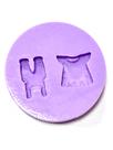 F1524 mini molde de silicone macacão e vestido confeitaria biscuit