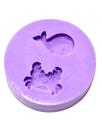 F1529 mini molde de silicone baleia e carangueijo confeitaria biscuit