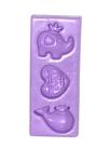 F1596 molde de silicone elefante, baleia, coração confeitaria biscuit