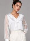 F1613-Camisa Blusa Social Feminina Elegante Ano Novo Babado A146 - F1613-Camisa Blusa Social Feminina Elegante Ano Novo Babado A146 -