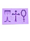 F1626 molde de silicone religioso confeitaria biscuit
