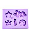 F1642 molde de silicone dia dos pais mini confeitaria biscuit