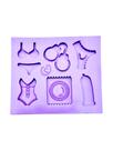 F1647 molde de silicone chá lingerie confeitaria biscuit