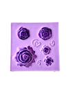 F1720 molde de silicone flores confeitaria biscuit