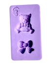 F1733 molde de silicone ursinho confeitaria biscuit