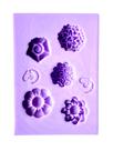 F1746 molde de silicone flores confeitaria biscuit