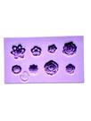 F1749 molde de silicone mini flores confeitaria biscuit