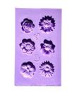 F1773 molde de silicone flores confeitaria biscuit