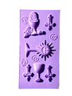 F1777 molde de silicone religioso confeitaria biscuit