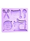 F1815 molde de silicone costura confeitaria biscuit