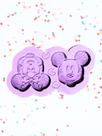 F1864 molde de silicone rosto ratinho e ratinha p confeitaria biscuit