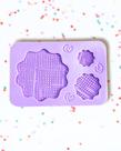 F1874 molde de silicone kit escalope / base linho confeitaria biscuit