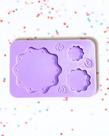 F1875 molde de silicone kit escalope / base floral confeitaria biscuit
