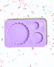 F1876 molde de silicone kit escalope / base detalhada confeitaria biscuit