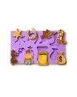 F1878 molde de silicone cowboy / country confeitaria biscuit