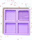 F1881 molde de silicone escalope arredondada quadrada confeitaria biscuit