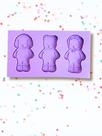 F1891 molde de silicone ursinhos coloridos confeitaria biscuit