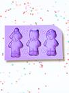 F1892 molde de silicone ursinhos coloridos confeitaria biscuit