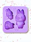 F1894 molde de silicone monstrinho fofo confeitaria biscuit