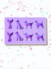 F1895 molde de silicone cachorros confeitaria biscuit