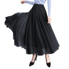 F3721-Saia Feminina Midi Longa Tule Rodada Godê Princesa Retrô