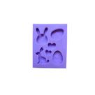 F835 Molde de silicone coelho diversos páscoa para confeitar
