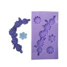 F865 molde de silicone flôres confeitaria artesanato
