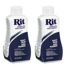 Fabric Dye Rit Liquid 240 ml, azul marinho, pacote com 2