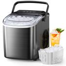 Fabricador de Gelo Elétrico Electactic - 12kg/Dia - Aço Inoxidável Preto