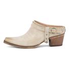 Fabricante exclusiva da Western Mule Shoes, material sintético envelhecido bege