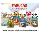 Fábulas Divertidas Coleção com 6 Livros + 6 Fantoches
