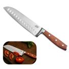 Faca 7" Santoku Ideal Para Fatiar e Picar Lamina em Inox Cabo em Madeira Mta Premium