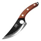 Faca Artesanal Damasco 6 28 Cm Cabo Madeira Bainha