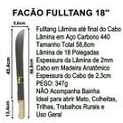 Faca Cabo de Madeira Inox Colheita Trilha Roça Fazenda