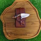Faca Campeira Inox Boi Mula + Bainha Celular e Mini Faca Skinner - Cutelaria Haires