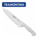 Faca Chef 8" Tramontina Premium com Lâmina em Aço Inox e Cabo de Polipropileno Branco 24476188 Cor:Branco