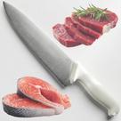 Faca Chef Profissional 8 Polegadas Original Line Aço Inox Cabo Branco Ergonômico Cozinha Churrasco
