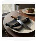 Faca churrasco aço carbono cabo resinado de cervo 20cm