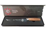 Faca Churrasco Corinthians Inox Cabo Madeira Caixa Presente